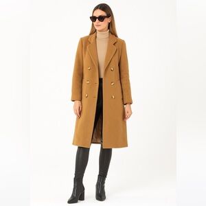 Vintage Fleurette Camel Long Coat Size 2